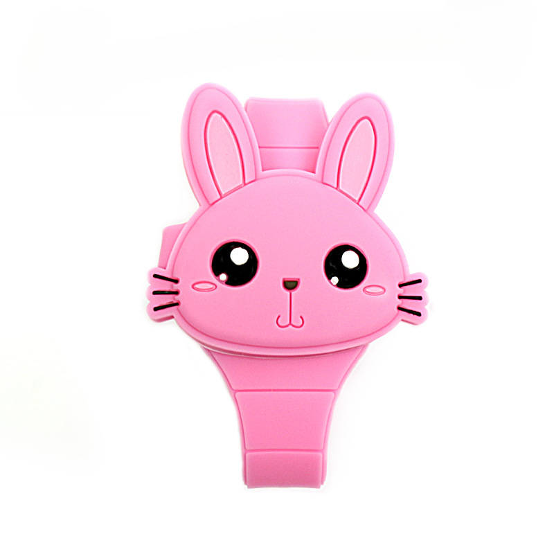 Wholesale led screen silicone flip cover rabbit watch
